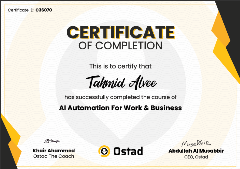 AI Automation Certificate